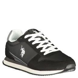 Black Polyurethane Men's Sneaker
