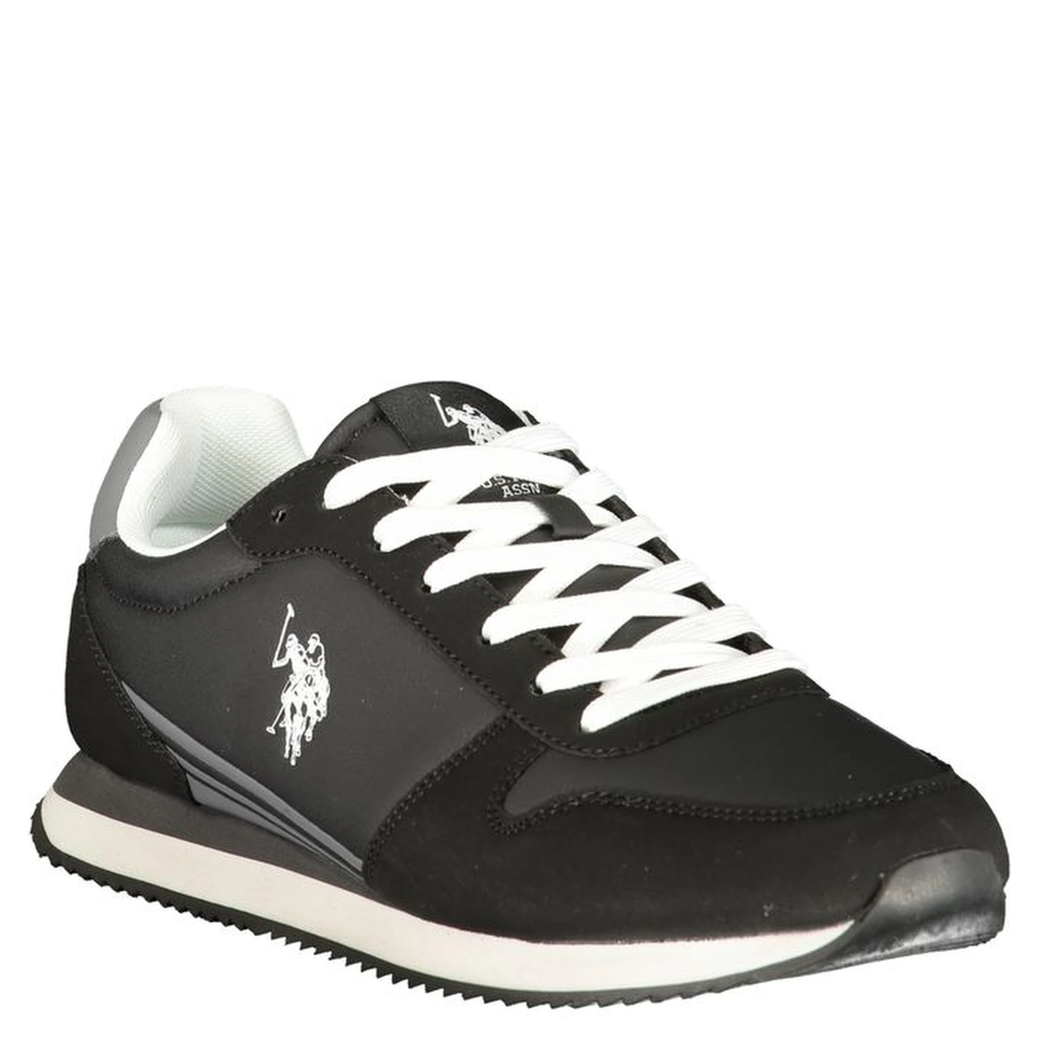 Black Polyurethane Men's Sneaker