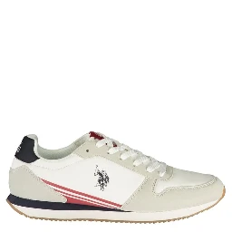 White Polyurethane Men's Sneaker