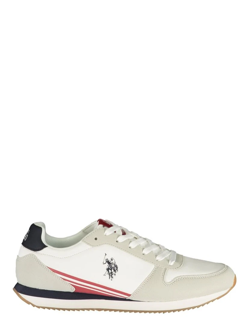White Polyurethane Men's Sneaker