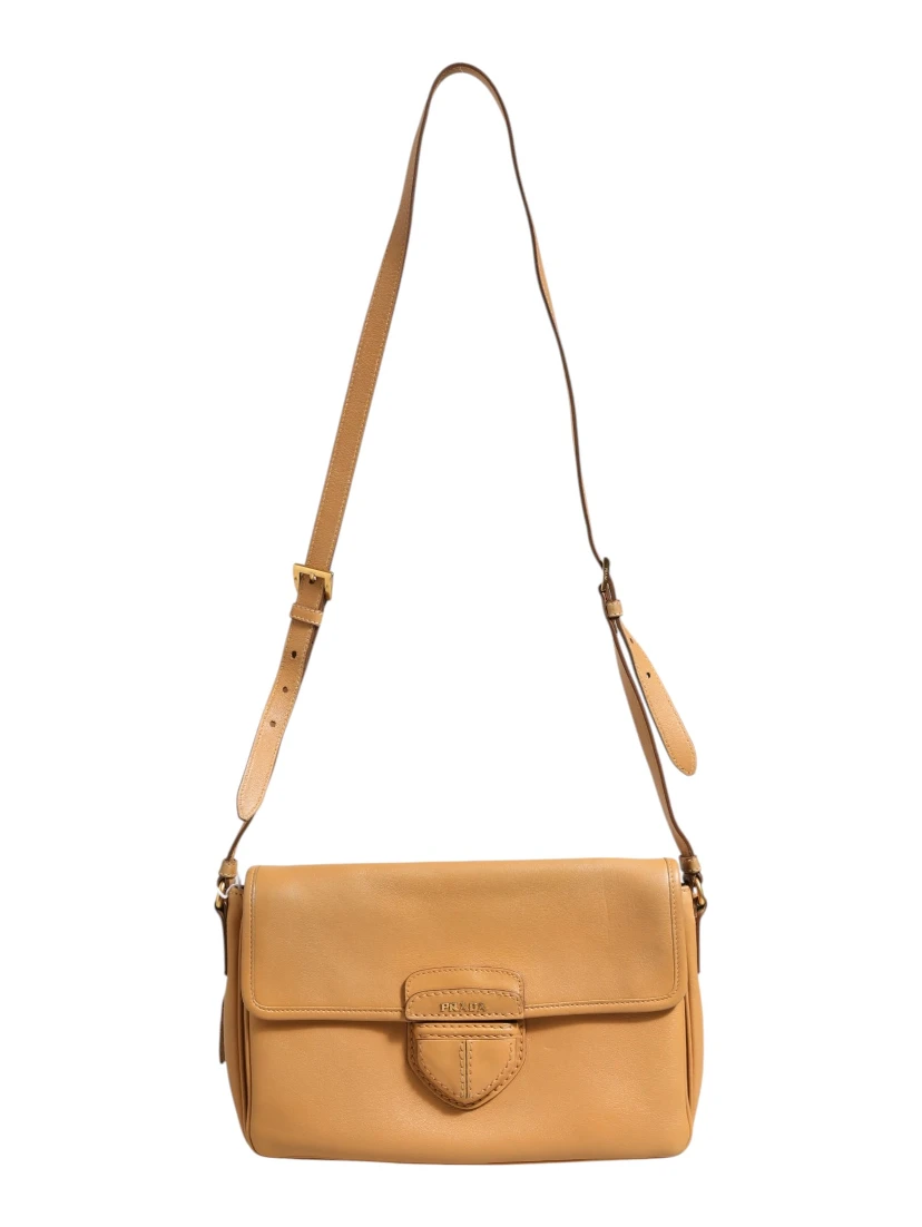 Sidonie Beige Pebble Leather shoulder bag