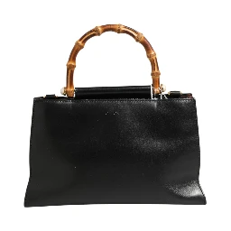 Nymphaea Bamboo Top Handle Leather Bag