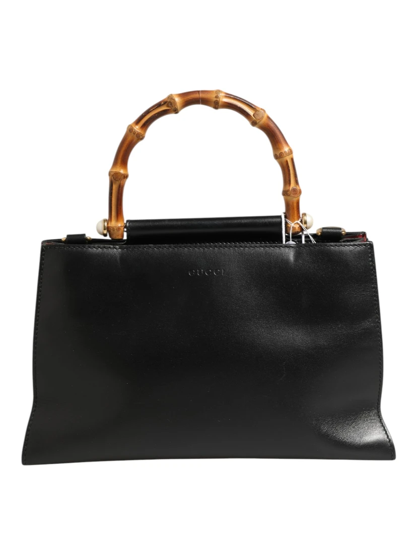 Nymphaea Bamboo Top Handle Leather Bag