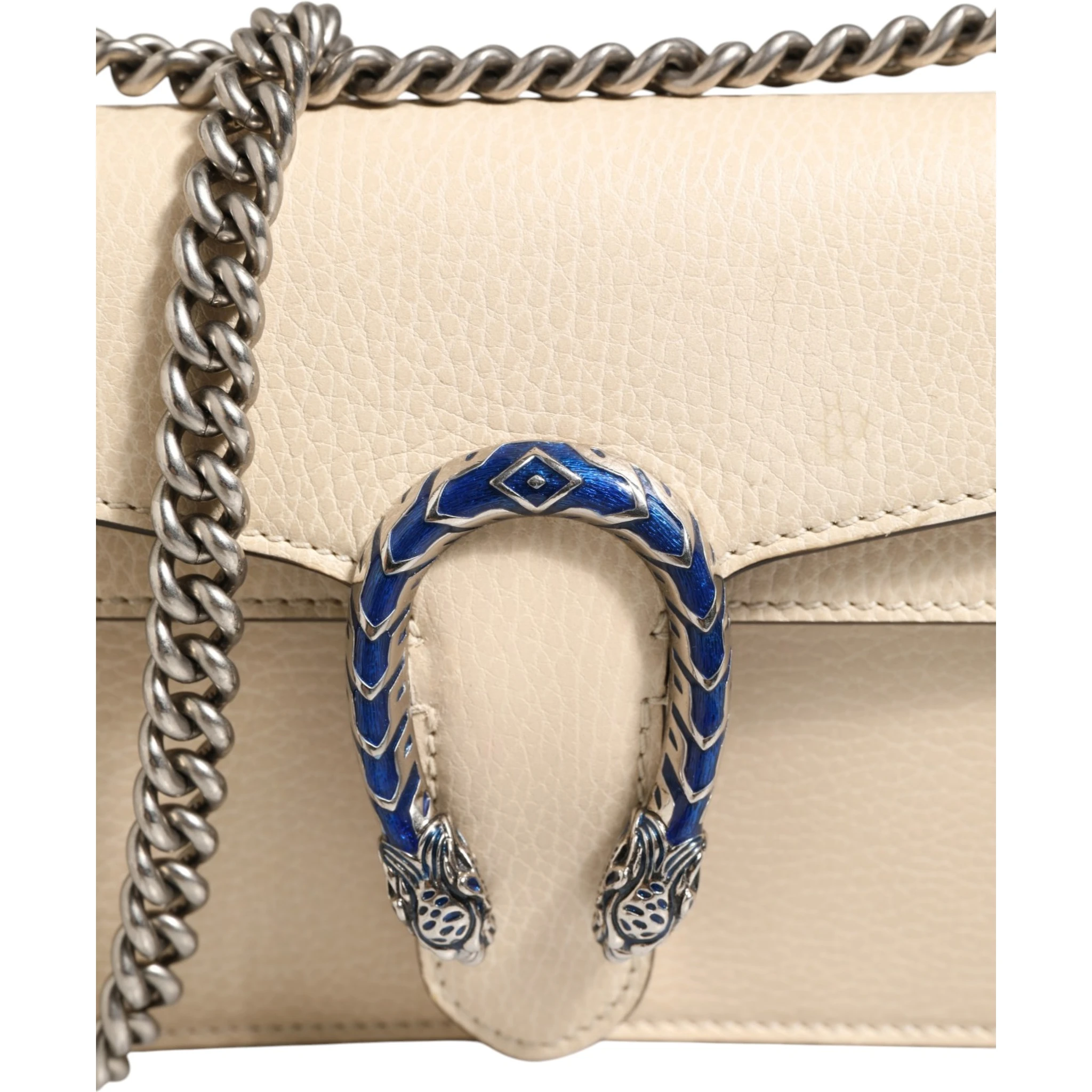 Dionysus White Leather Handbag