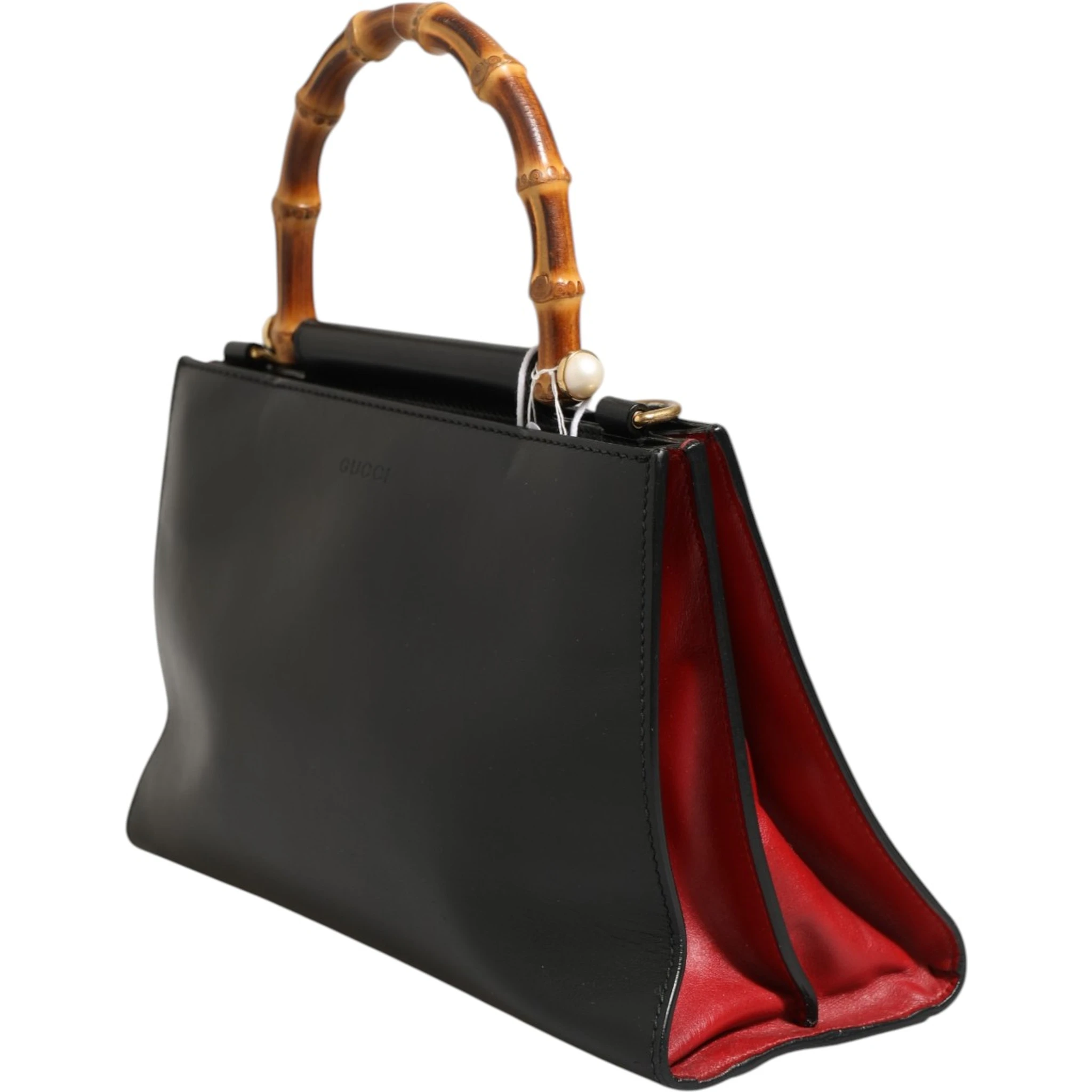Nymphaea Bamboo Top Handle Leather Bag