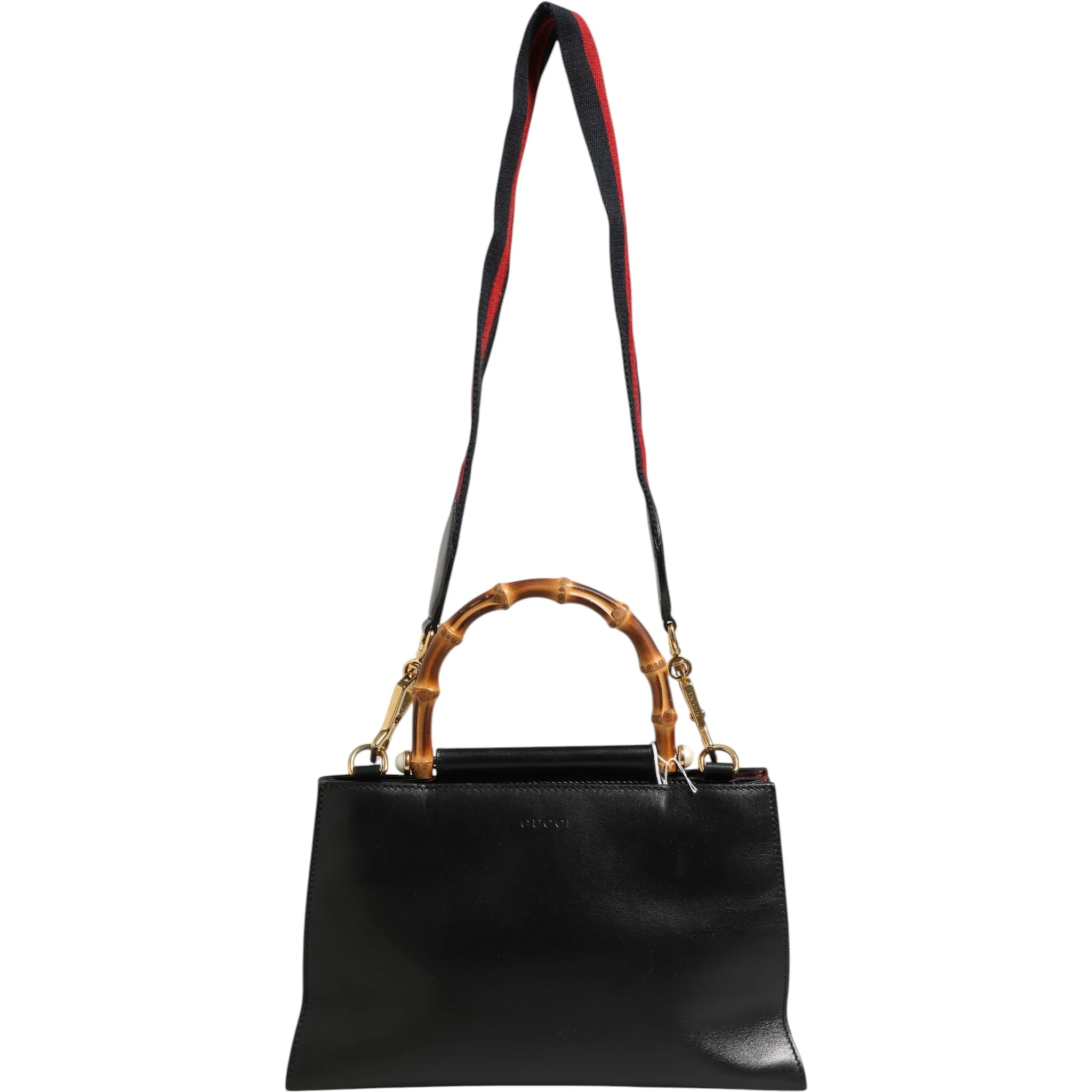 Nymphaea Bamboo Top Handle Leather Bag