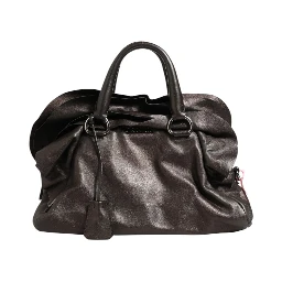 Metallic Nappa Leather Ruffle Shoulder Bag