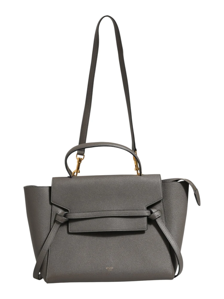 Nano Belt Bag in Grained Calfskin Grey alternative