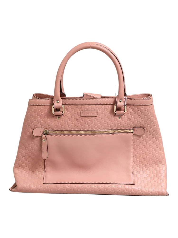 Microguccissima Leather Medium Tote Bag