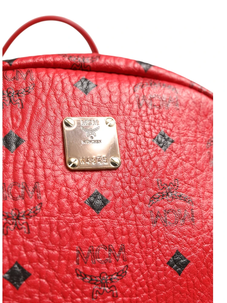 Medium Stark Studded Visetos Backpack - Red alternative