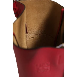 Gate Raspberry & Wine Leather Bucket Bag