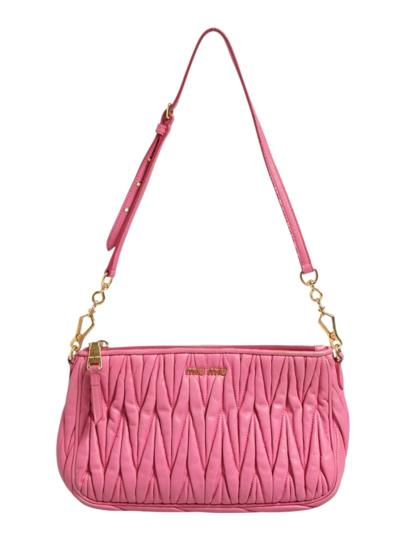 Matelassé Leather Shoulder Bag