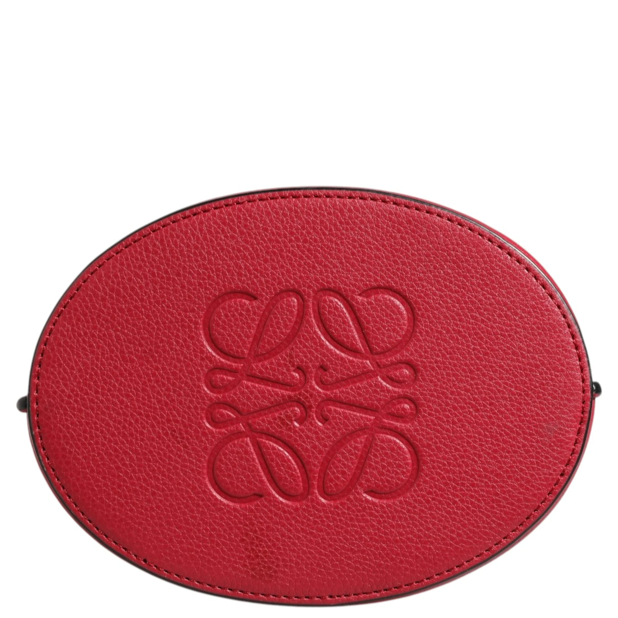 Gate Raspberry & Wine Leather Bucket Bag