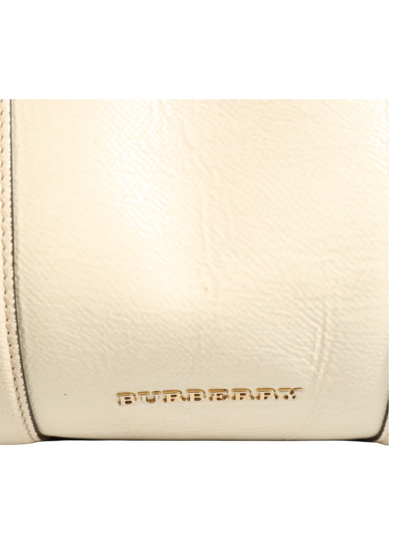 Chalk White Large Leather Tote Bag