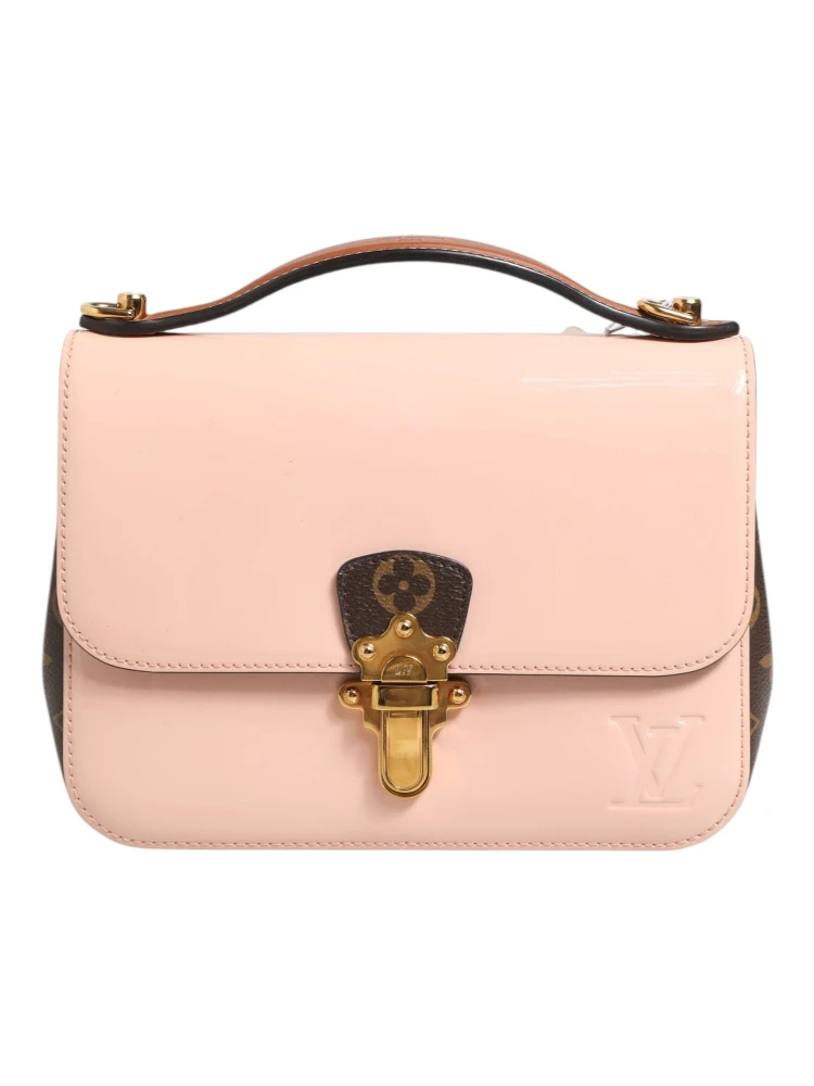 Pink Vernis and Monogram Canvas Cherrywood BB Shoulder Bag