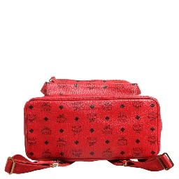 Medium Stark Studded Visetos Backpack - Red