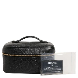 Black and gold makeup bag