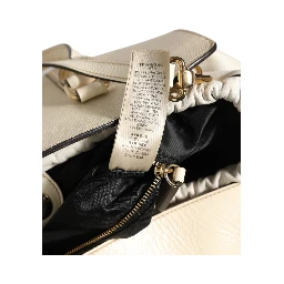 Chalk White Large Leather Tote Bag