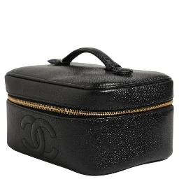 Black and gold makeup bag