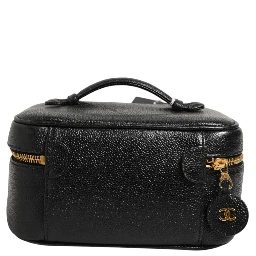 Black and gold makeup bag