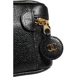 Black and gold makeup bag