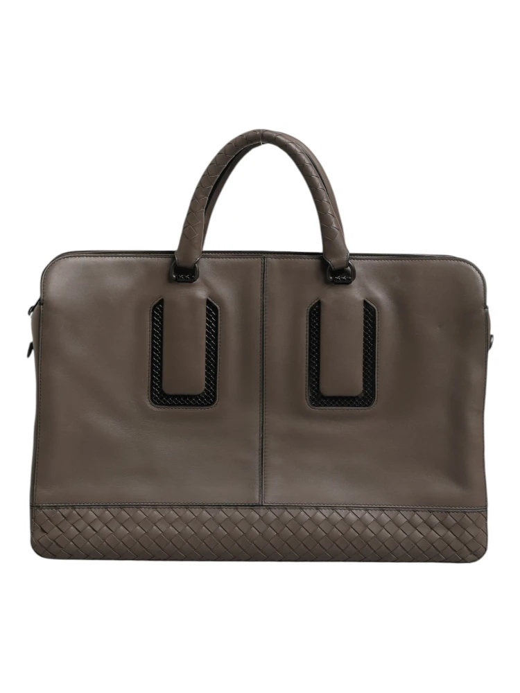 Getaway Intrecciato Leather Briefcase