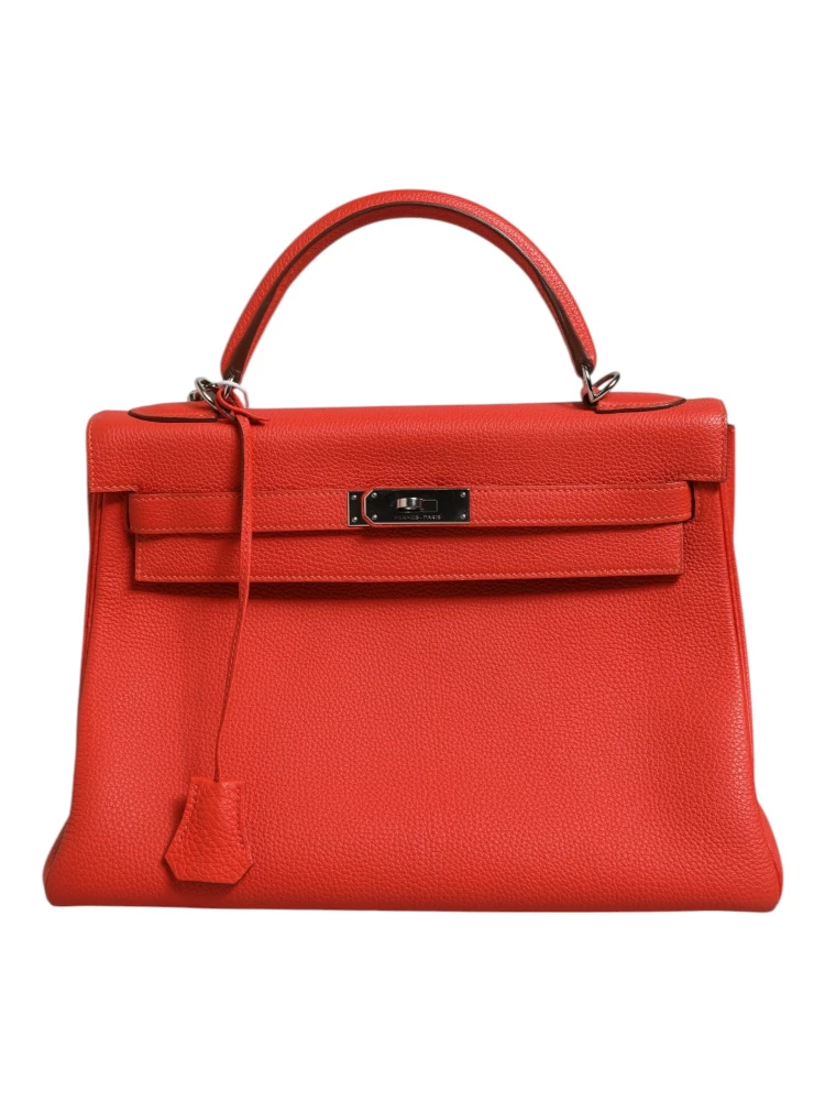 Kelly 32 Two-Way Handbag with Palladium Hardware