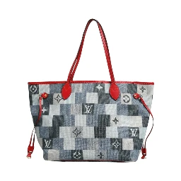 Neverfull Patchwork Monogram Denim Tote Bag