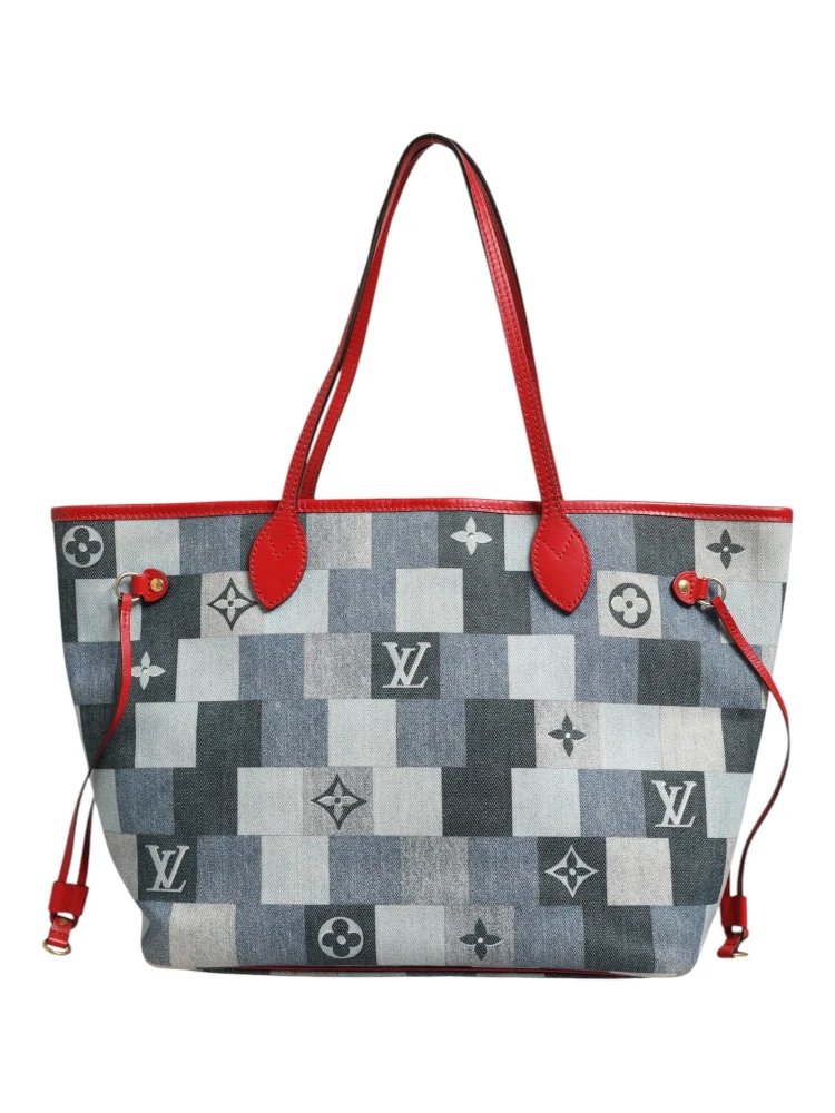 Neverfull Patchwork Monogram Denim Tote Bag