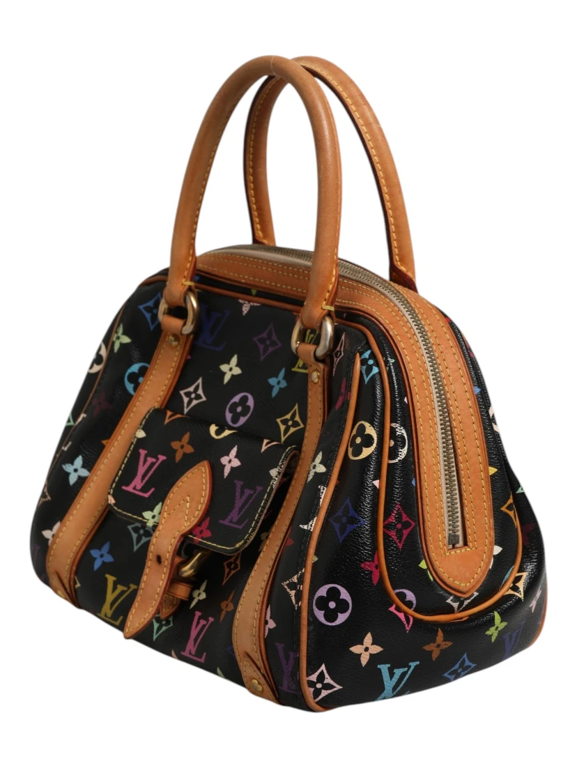 Black Monogram Multicolor Canvas Priscilla Handbag