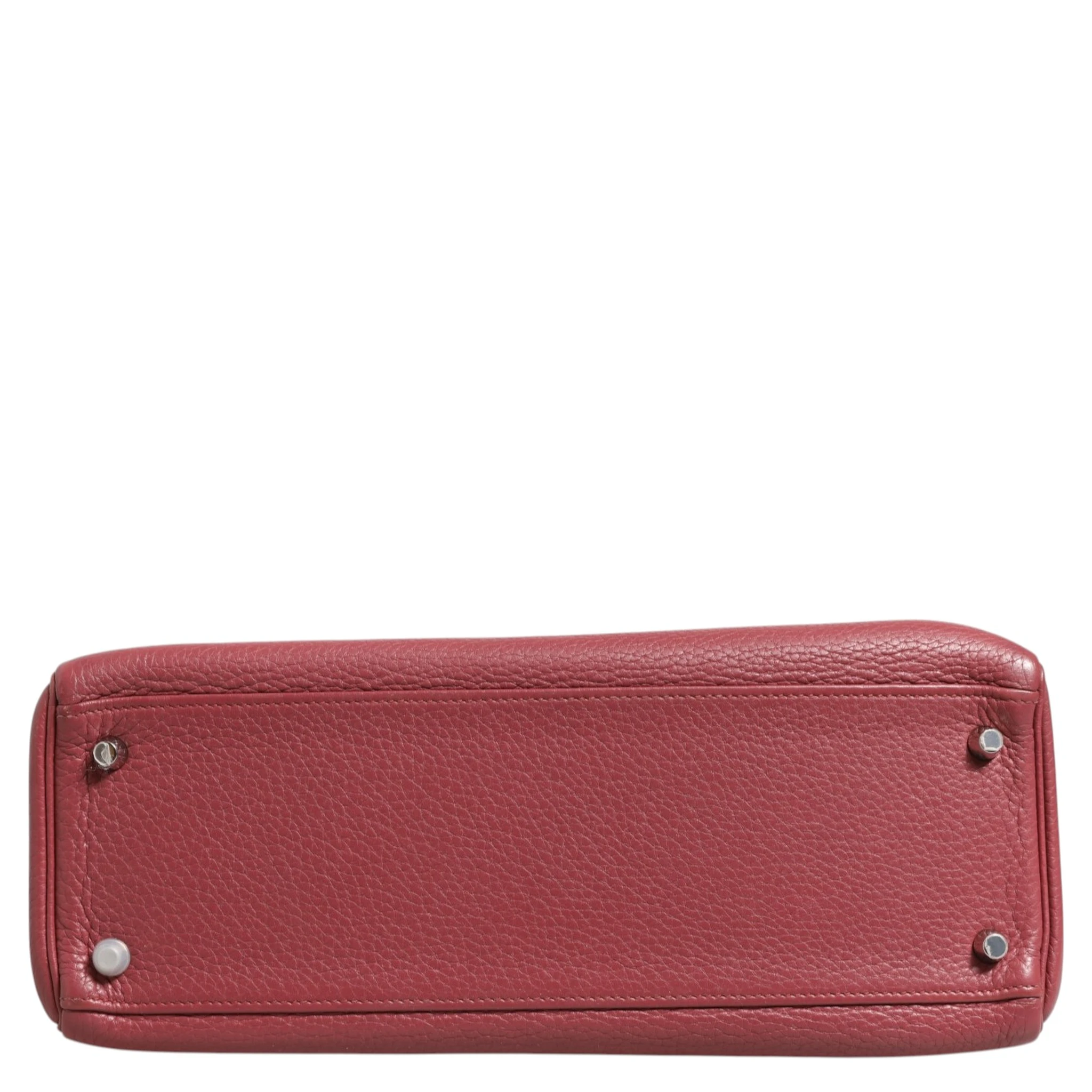 Kelly 32 Rouge H Togo Retourne Palladium