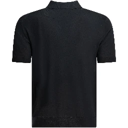 Short sleeves polo shirt in wool
