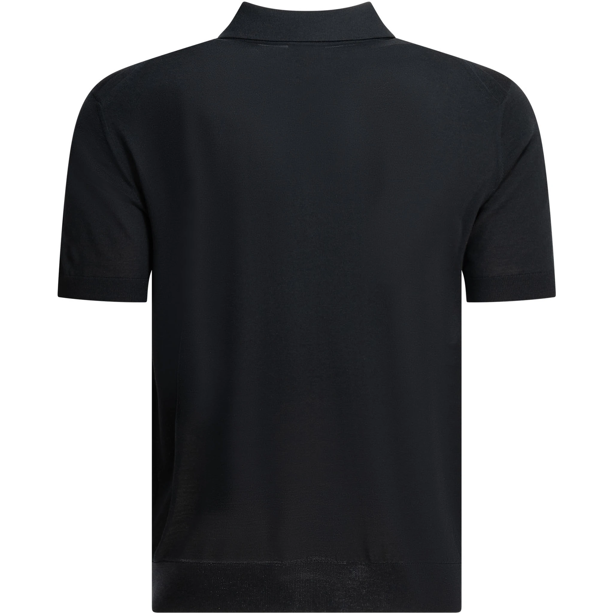 Short sleeves polo shirt in wool