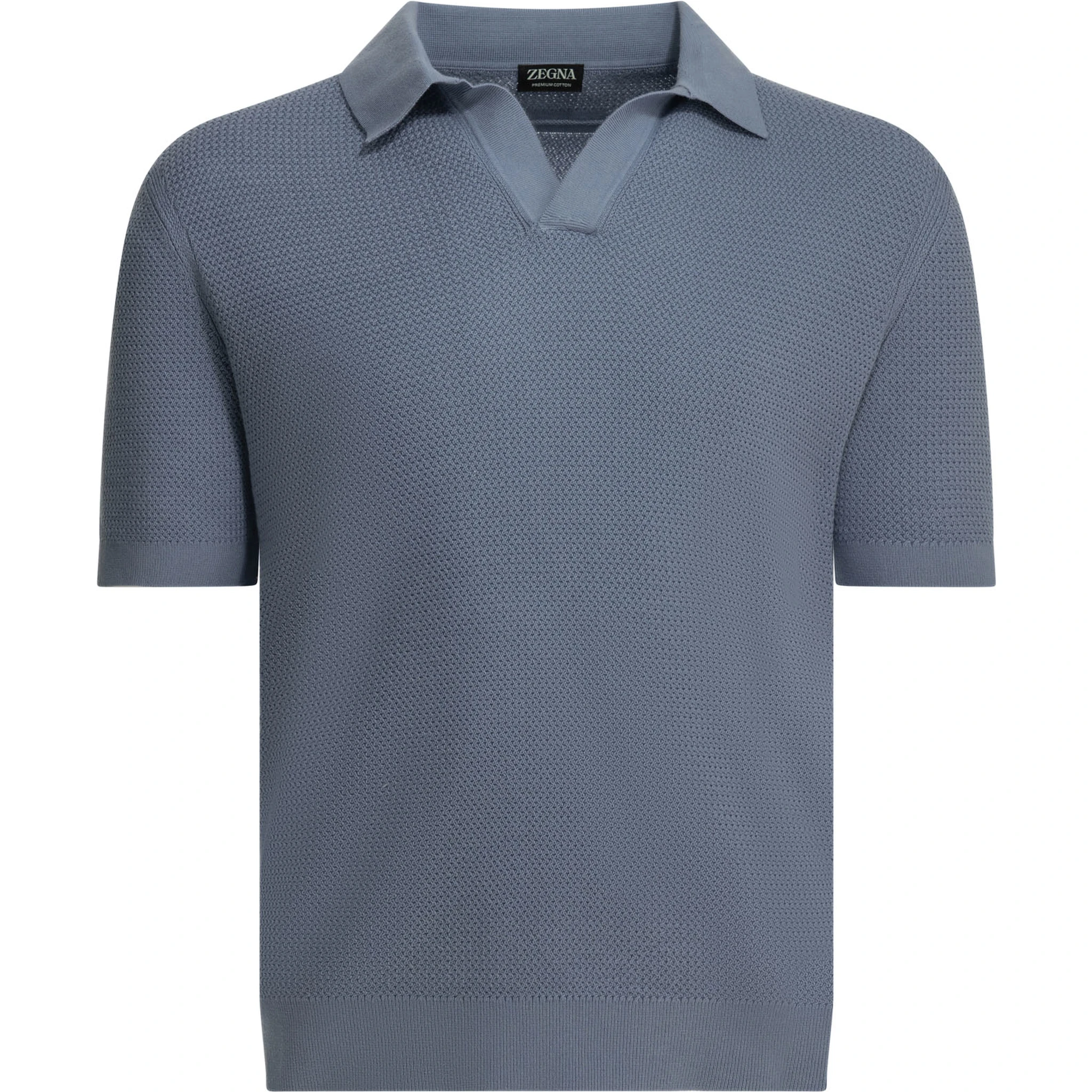 Cotton polo shirt without buttons