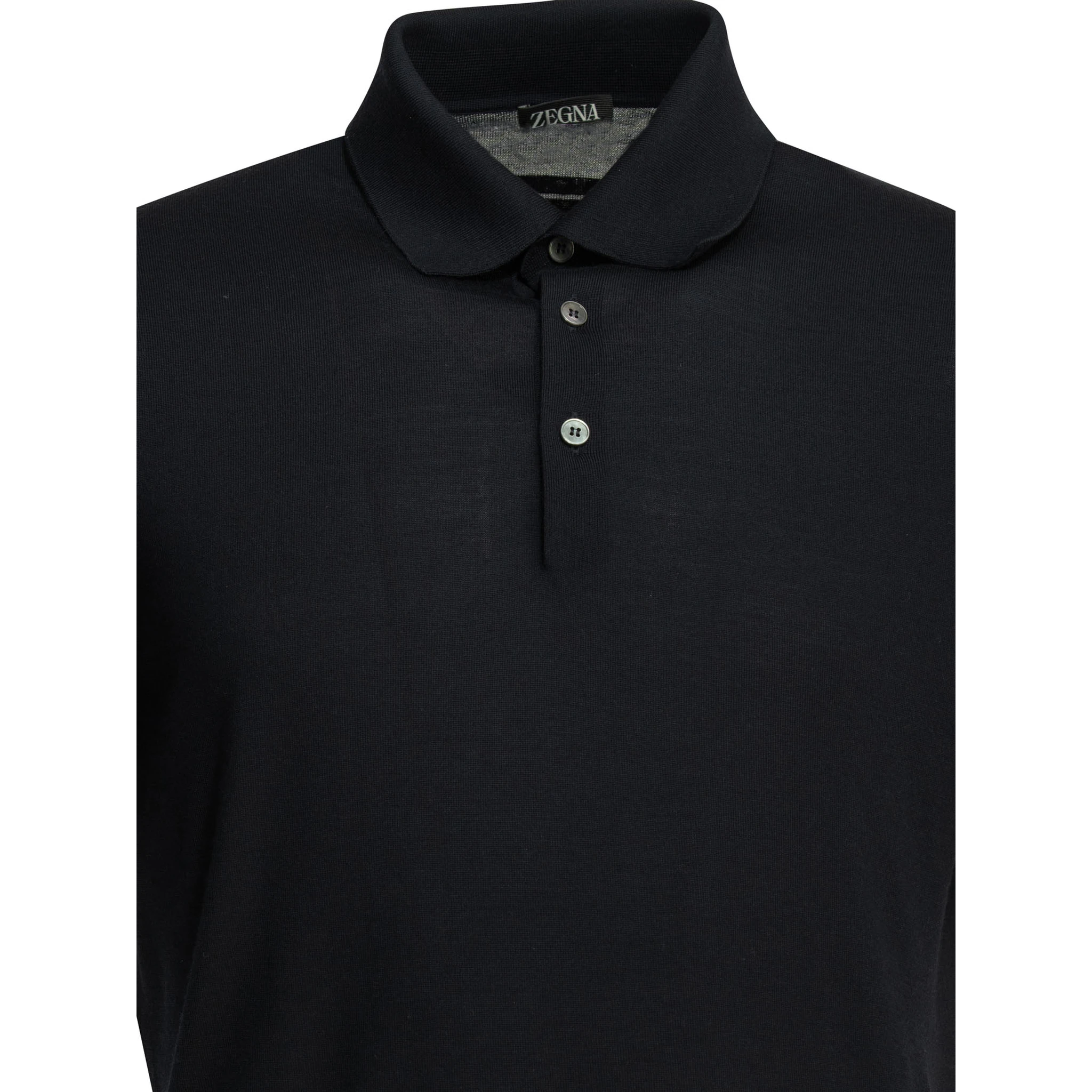 Short sleeves polo shirt in wool