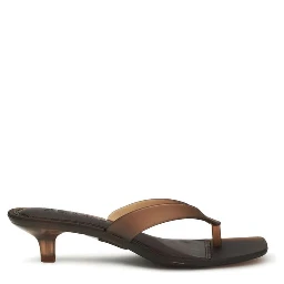 Brown Pvc Flat Sandals