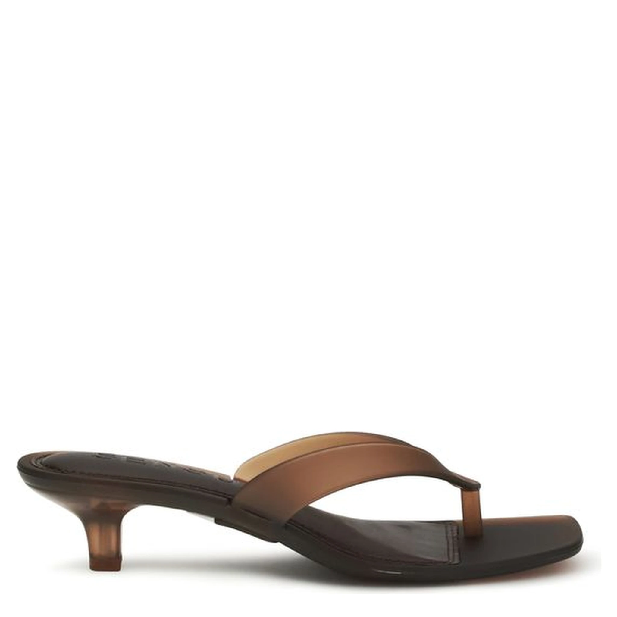 Brown Pvc Flat Sandals