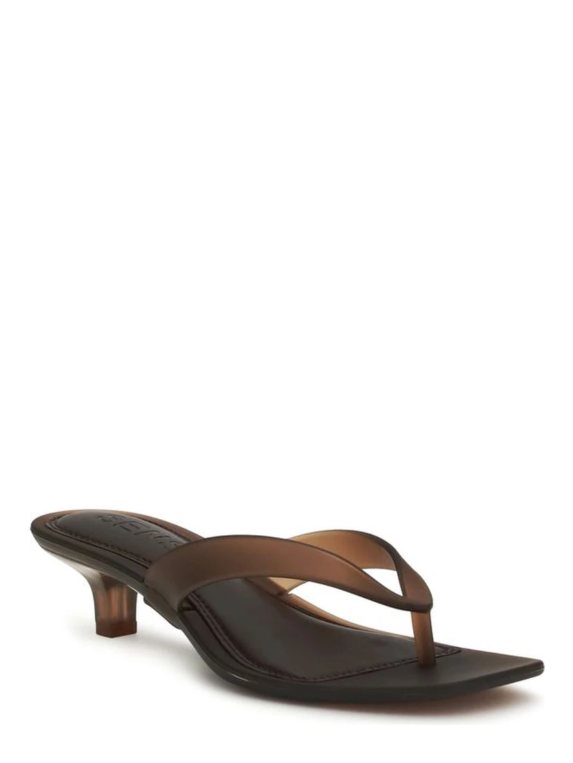 Brown Pvc Flat Sandals