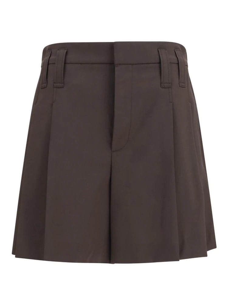 Brown Wool Oves Aries Bermuda Shorts
