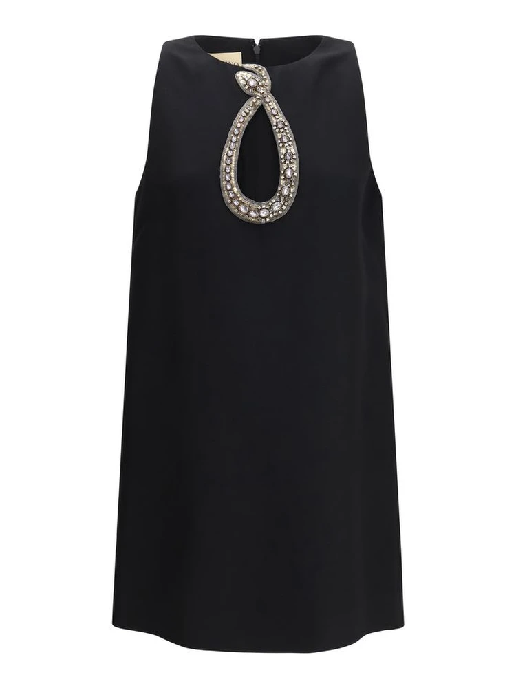Black Wool Oves Aries Cocktail Dress