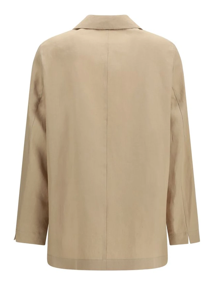 Beige Wool Oves Aries Full-Length Jacket