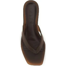 Brown Pvc Flat Sandals