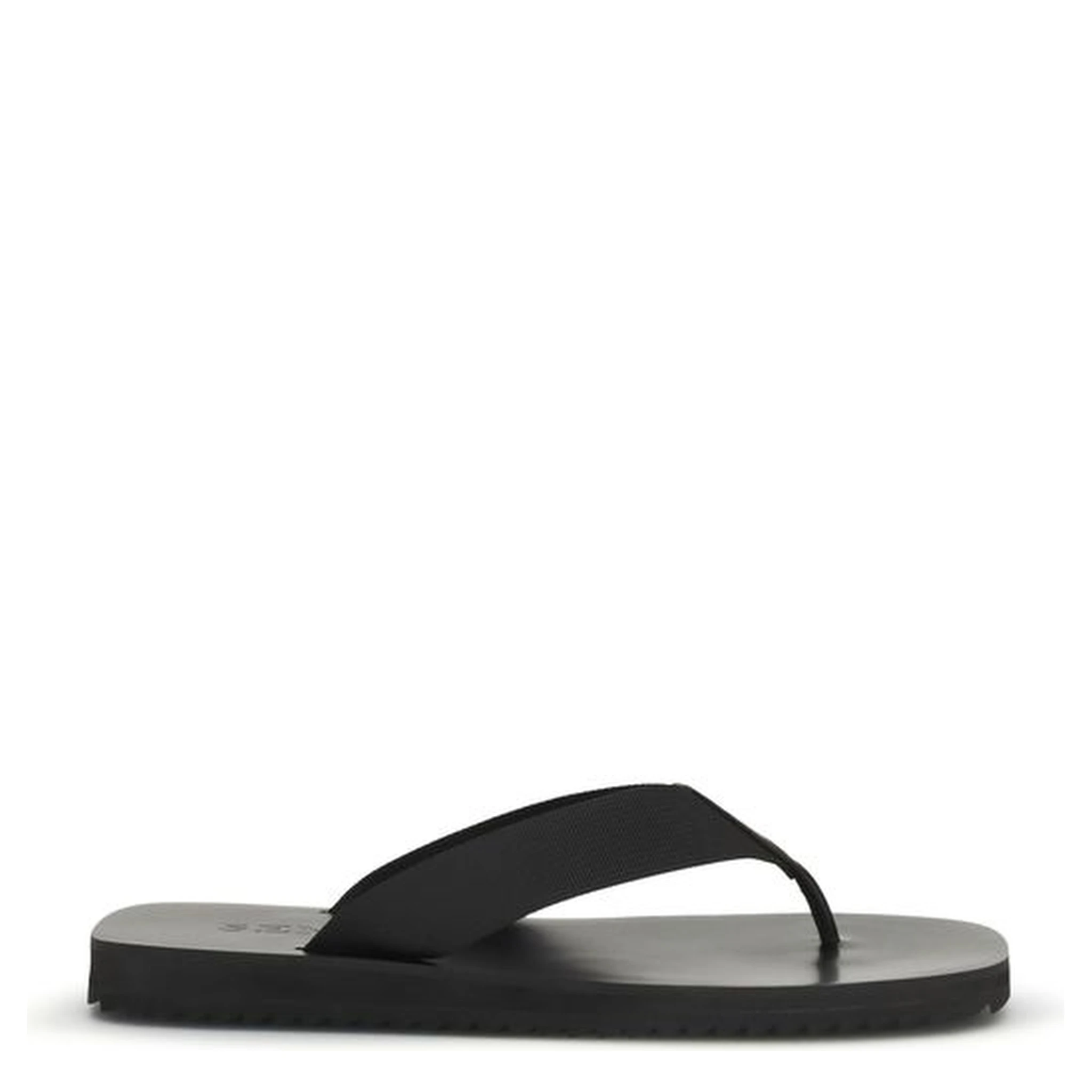 Black Rubber Flip-Flop Sandals
