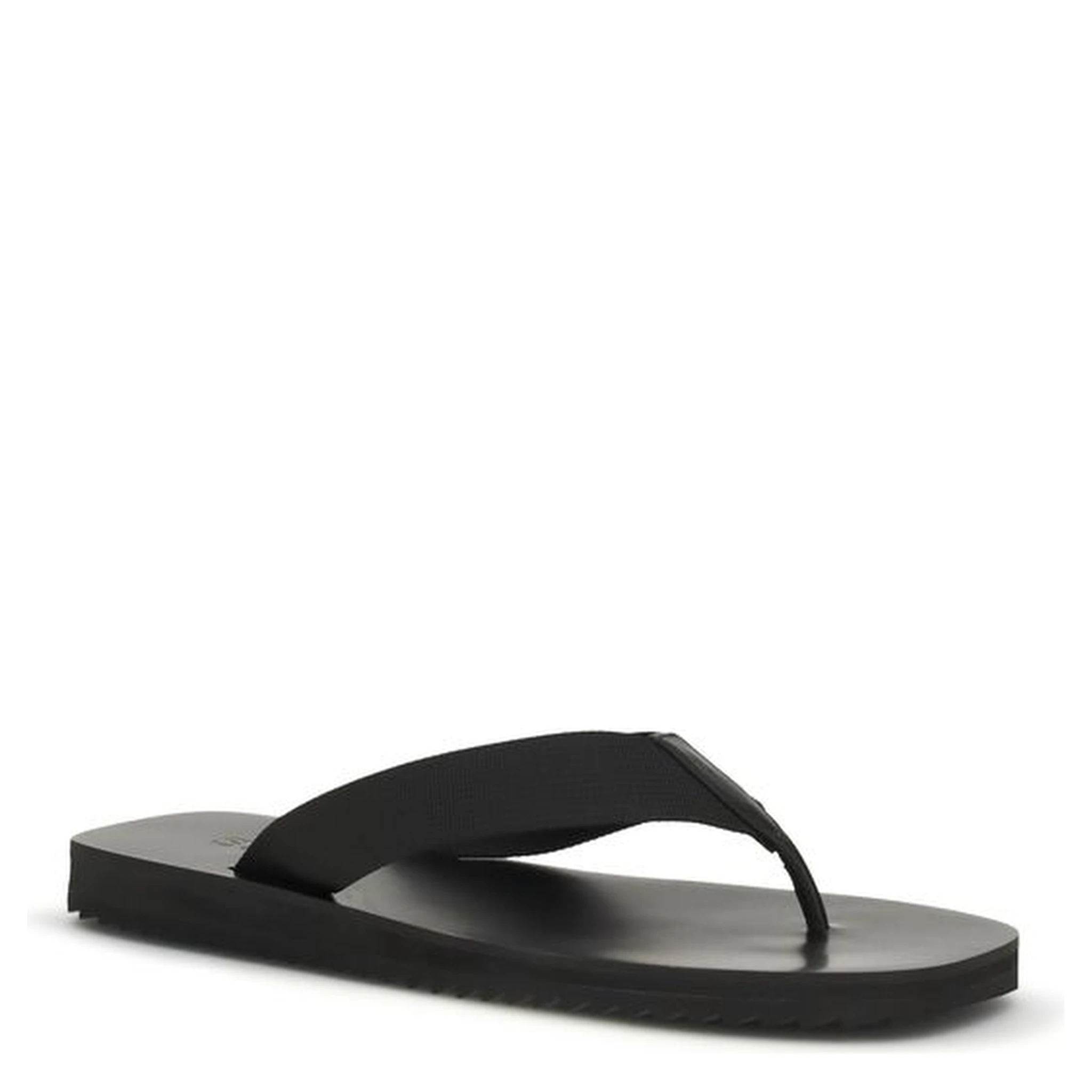 Black Rubber Flip-Flop Sandals