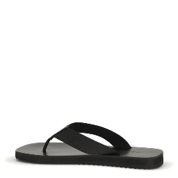 Black Rubber Flip-Flop Sandals