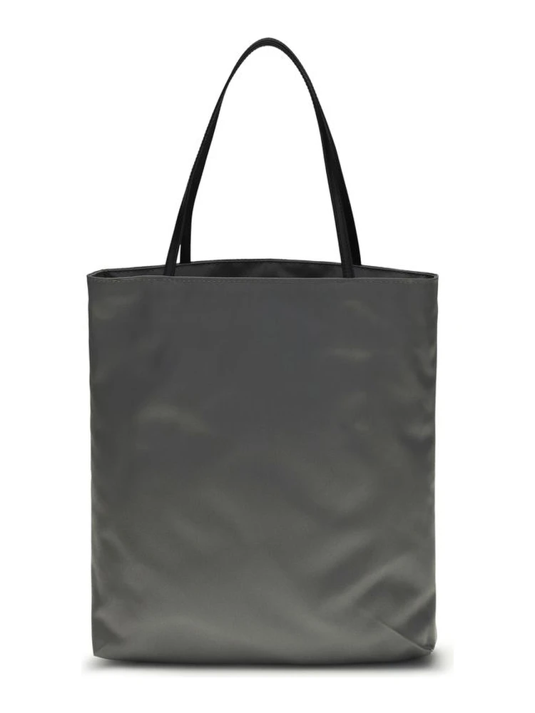 Gray Polyamide Shoulder Bag