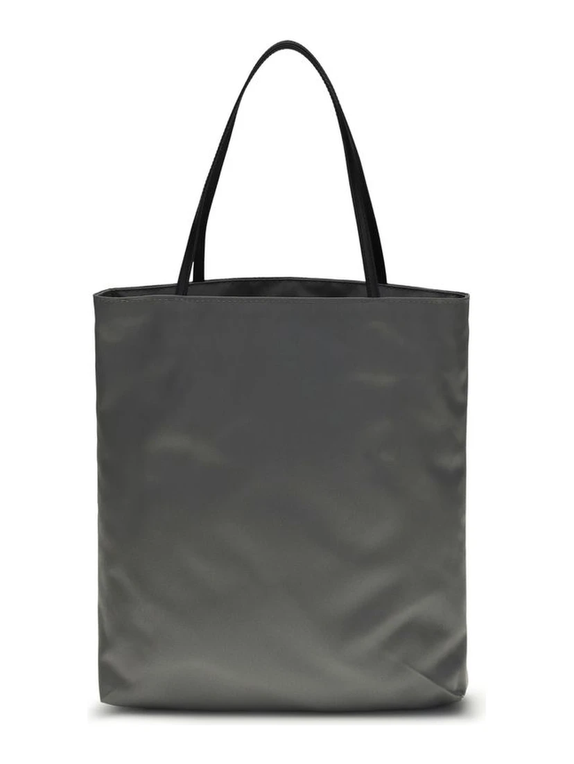 Gray Polyamide Shoulder Bag