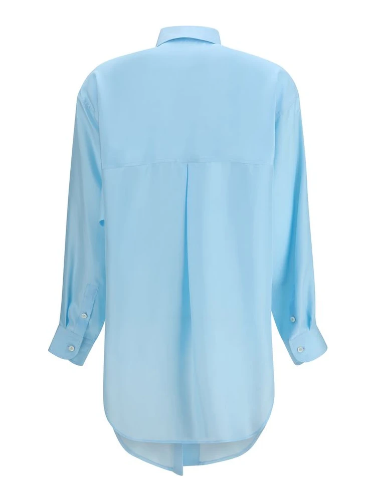 Blue Silk Dress Shirt alternative