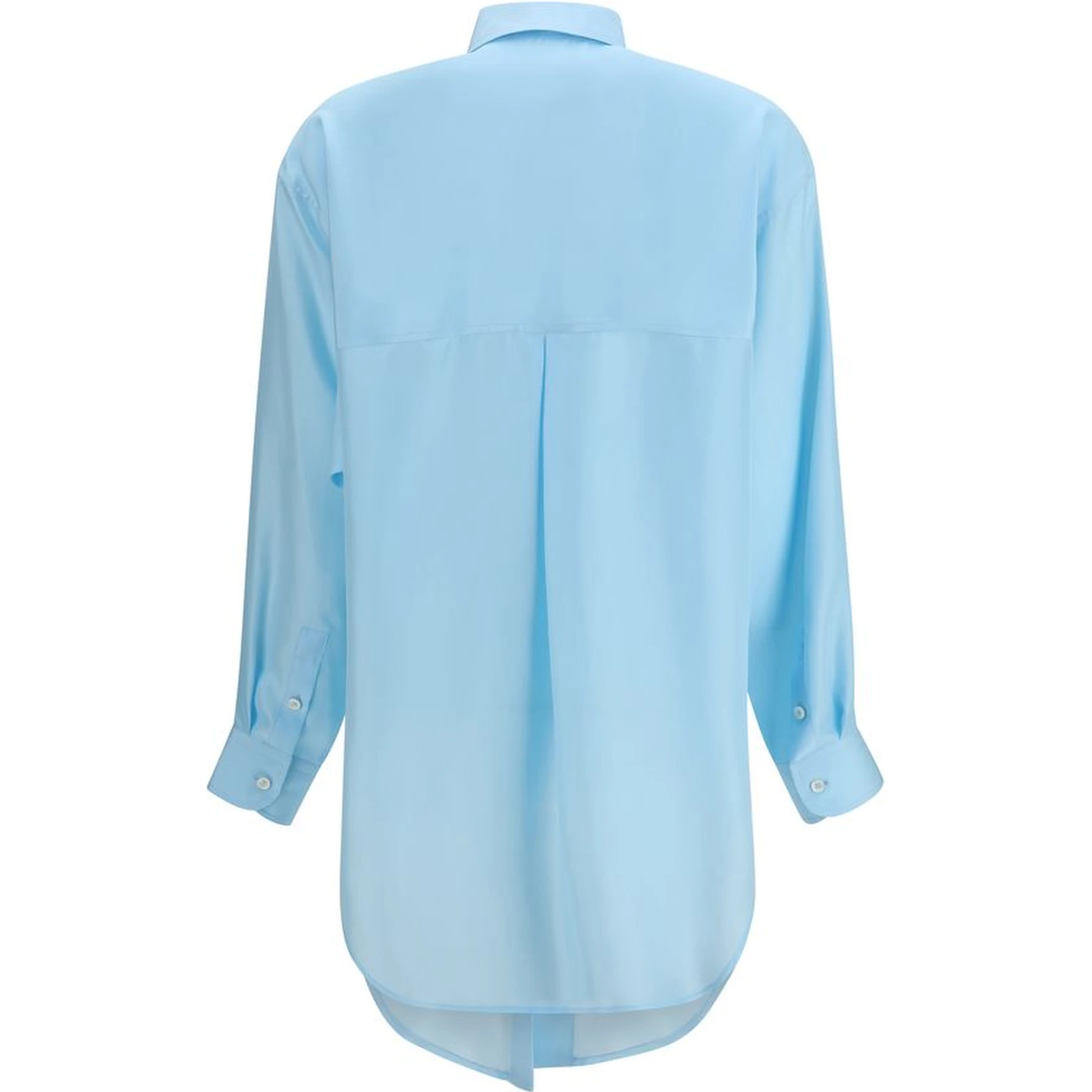 Blue Silk Dress Shirt
