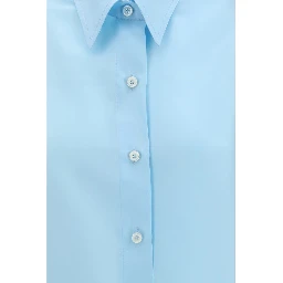 Blue Silk Dress Shirt